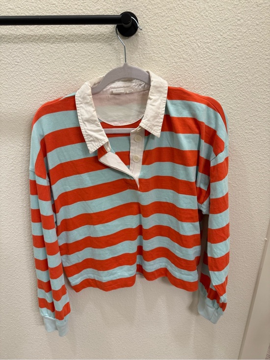GAP Tops - GAP Striped Top in Orange, Light Blue & Cream